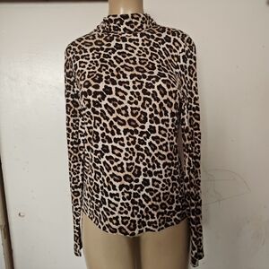 SL Fashions Animal Print Blouse